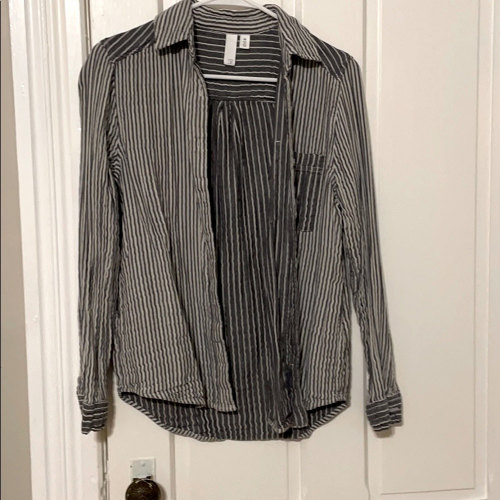 Striped button up